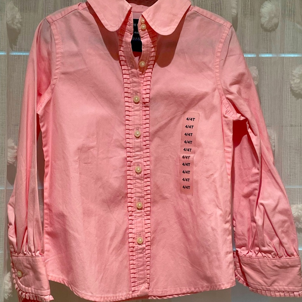 Girly button down pink shirt